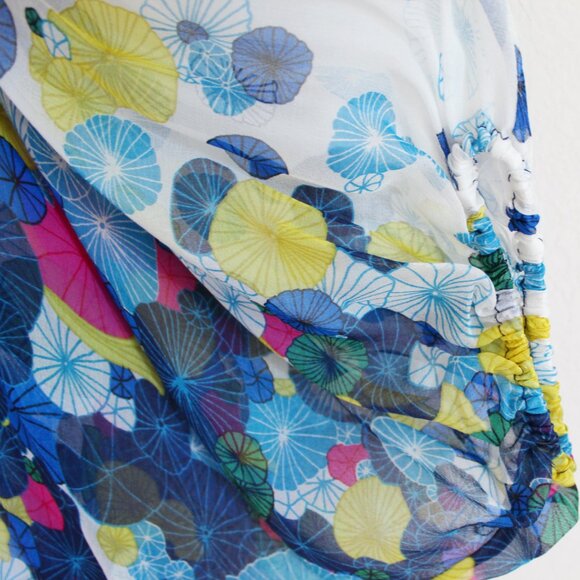 DVF Diane von Furstenberg Silk Batwing Blouse–Boho, Lightweight-Work or Vacation - Picture 12 of 16